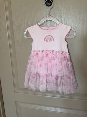 Kids Headquarters Pink Rainbow Tulle Dress for Girls